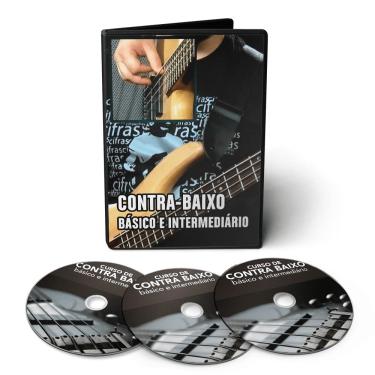 Imagem de Kit 08 DVDs - Curso de Contrabaixo em videoaula