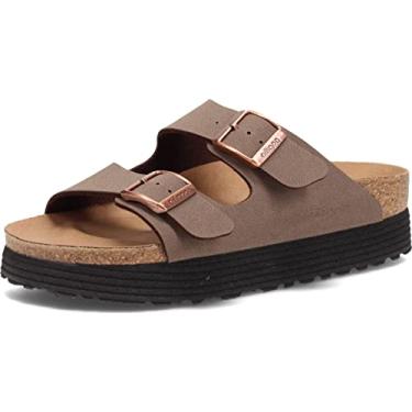 Imagem de Birkenstock Arizona Plataforma Vegana Mocha Birkibuc N, Mocha Birkibuc, 5-5.5 Narrow Women/3-3.5 Narrow Men