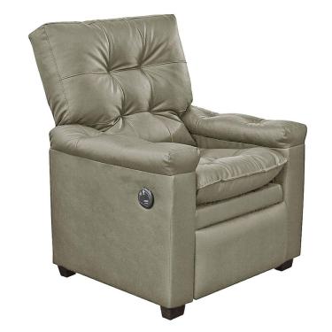 Imagem de Poltrona do Papai com Massagem Couríssimo Bege Areia Imperador - SOFA STORE