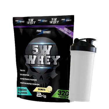 Imagem de Whey Protein 5w Dark Insane 2Kg + Coqueteleita 600ml - Pro Effect (Baunilha)