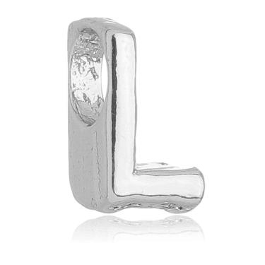 Imagem de Berloque Letra L Separador Pandora Banhado a Prata 925 - Premium