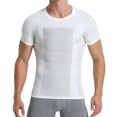 Imagem de Modelador de cintura masculino modelador de corpo confortável lingerie corporal levanta bumbum body suor sauna para homens sob uso