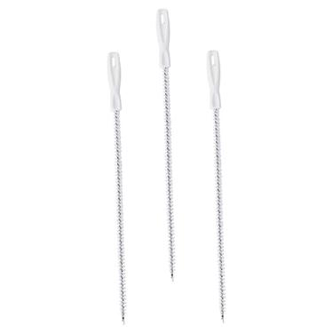 Imagem de 3 Pecas limpador de tubulações escova para limpeza de vasos sanitários pia de plástico gancho ferramentas de encanamento limpador de cabelo comprido limpador de Lavatório