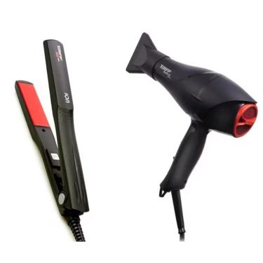 Imagem de Kit Taiff - Secador Profissional Black Ion 2000W 220V + Prancha Red Ion 200°C Biv