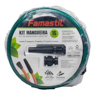 Imagem de Foxlux, mangueira kit jardinagem trançada verde, 15m, Famastil