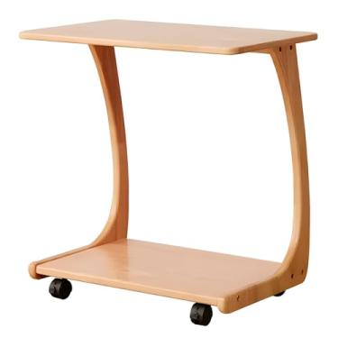 Imagem de Mesa Lateral Com Polia, Mesa Lateral Com Superfície De Armazenamento De Camada Dupla, Mesa Final Para Sala De Estar, Quarto, Sofá De Escritório (Color : STYLE 2, Size : 23.62x15.74x24.8in)