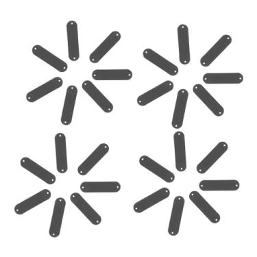 Imagem de Tofficu 200 Unidades etiqueta de couro em branco tags de couro em branco para itens de crochê álbum de recortes preto marcação decoração vintage etiqueta de roupas DIY manual