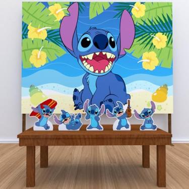 Imagem de Kit Decoração Festa de Aniversário Infantil Painel + Displays Stitch