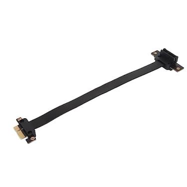 Imagem de Cabo de extensão PCIE 3.0 1X, placa Riser PCIE de ângulo reto, cabo de fita flexível para transmissão de alta velocidade, Plug and Play, ampla aplicação para placas de som, placas gráficas (10 cm)