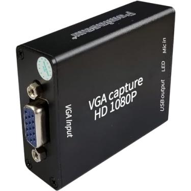 Imagem de Conversor de vídeo Placa de captura VGA, conversor VGA para USB 2.0, dispositivo de captura de áudio e vídeo, plug-and-play, ferramenta de captura de vídeo HD 1080P sem unidade USB para Windows