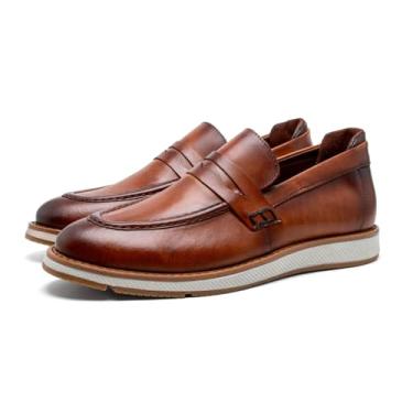 Imagem de Mocassim Masculino Couro Loafer forrado em Couro 158 (Caramelo, BR, Adulto, Numérico, 41)