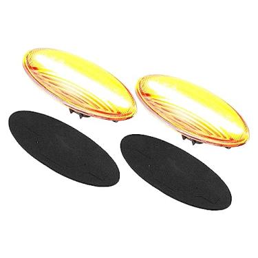 Imagem de A ABSOPRO Luz de LED para marcador lateral 81730-02 Luzes de seta dianteiras do motorista do passageiro Lâmpadas laterais para Toyota Yaris Lente transparente Âmbar Luz LED 1 par
