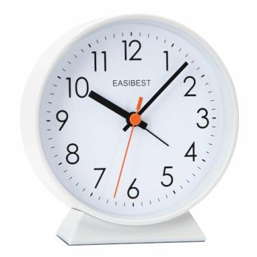Imagem de EASIBEST Despertador silencioso sem tique-taque, fácil de ler e usar, som ascendente, 1...
