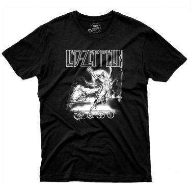 Imagem de Camiseta Masculina Led Zeppelin Logos Camisa Banda Rock Md3