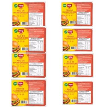 Imagem de 8 pacotes de Pão de Hambúrguer Sem Glúten Schär 130g