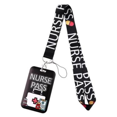 Imagem de Nurse Pass Pílula de Enfermagem Medicação Hospital Medicina Médica Er Emergência Médico Vacina Engraçada Humor Piada Humor 45 cm Cordão de Pescoço Chaveiro com Porta-crachá de Identificação, Amarelo,