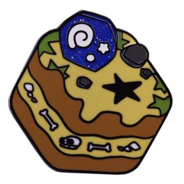 Imagem de Animal Crossing New Horizons Logotipo Pedra Fóssil 3,16 cm Emblema Esmaltado, 1.25 Inches, Esmalte, Esmalte