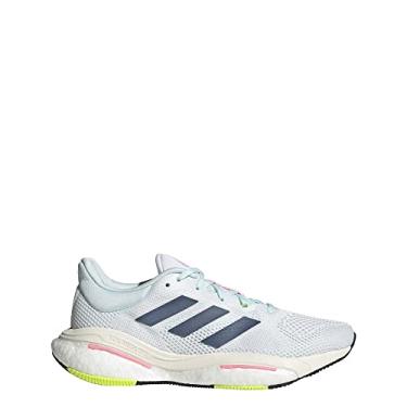 Imagem de adidas Tênis de corrida feminino Solar Glide 5, Azul/branco/rosa, 39