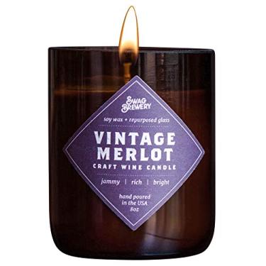 Imagem de Vela de vinho vintage Merlot – É um ótimo presente de vinho, presente para mãe, vela exclusiva para garrafa de vinho, Pinot Noir, Bordeaux, Cabernet, Syrah, Malbec, Chardonnay, exuberante *Feito nos