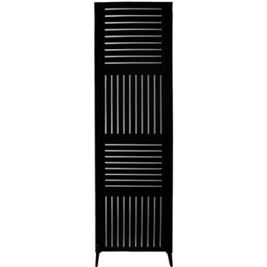 Imagem de 1 Biombo Pintado Divisoria Separador de Ambiente MDF Com Pés Preto ou Branco (Horizontal Vertical, Preto)