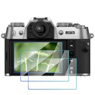 Imagem de ADQQUI Vidro temperado XT50 compatível com câmera digital sem espelho Fujifilm X-T50, protetor de tela de dureza 9H, acessórios antiarranhões (pacote com 3)