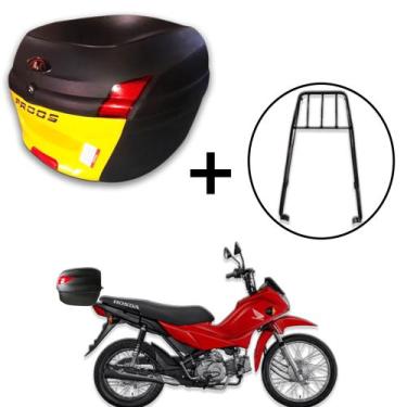 Imagem de Baú 34 litros Awa Proos com Bagageiro para POP 110 2015-2023, Amarelo