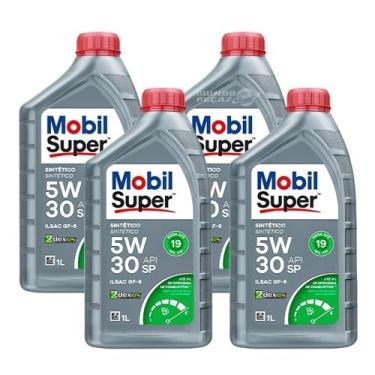 Imagem de Kit 4 Oleos Motor Mobil Super 5w30 Sintetico D1