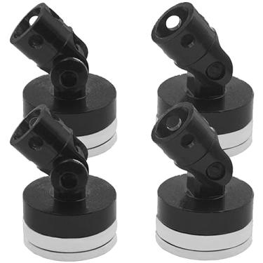 Imagem de ShareGoo 4 peças RC poste magnético para carroceria, coluna de estrutura invisível de liga magnética, compatível com HSP Redcat Himoto Traxxas SCX10 4WD 1/10 RC Car (preto)