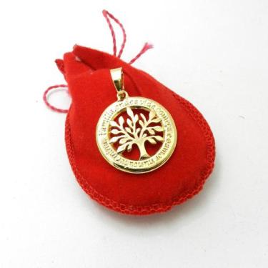 Imagem de Pingente Arvore Vida 27mm Folheada Ouro 18K Pi150 - WNBIJOUTERIAS