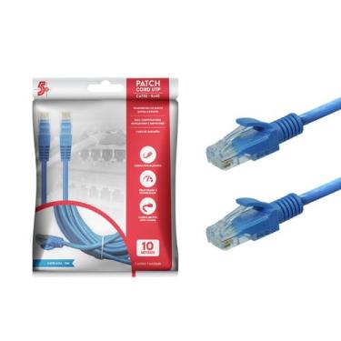 Imagem de Cabo de Rede Patch Cord CAT5E 1000Mpbs/1giga Rede Gigabit 10 Metros - 