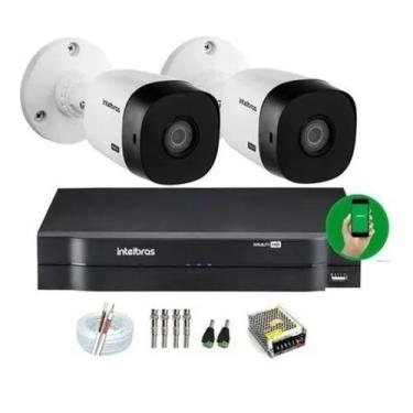 Imagem de Kit Cftv 2 Câmeras Intelbras Vhl 1120b 20m Dvr 4 Canais