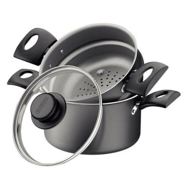 Imagem de Cuscuzeira Tramontina antiaderente 16 cm Turim chumbo