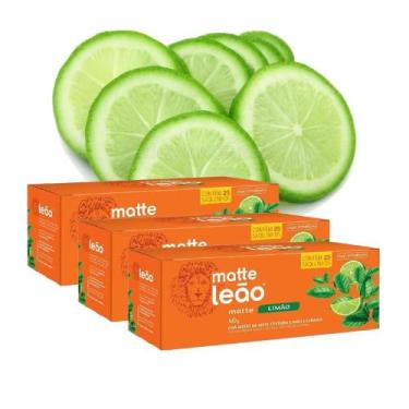 Imagem de Chá Matte Limão Leão Com 25 Saquinhos Kit 3 - Leão Alimentos