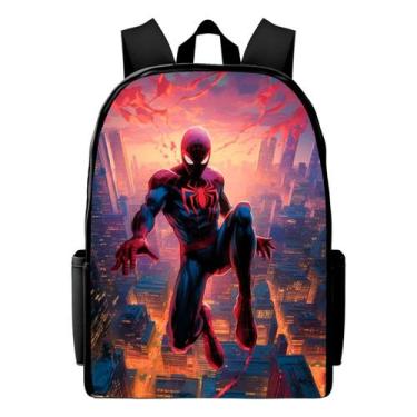 Imagem de Mochila Masculina Homem Aranha Lançamento Personalizada Bolsa Escolar 