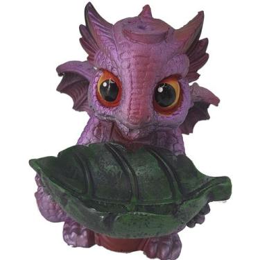 Imagem de Incensário decoracao  Cone Cascata Dragão Da Sorte - plat1, rosa