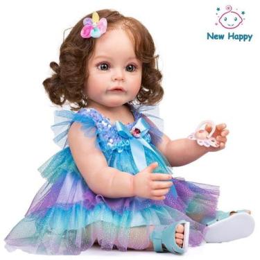 Imagem de Bebê Reborn Realista Corpo de Silicone New Happy