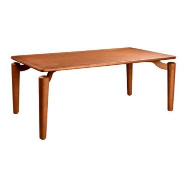 Imagem de Mesa de Jantar Retangular 210x100cm Noby Madeira Liptus Castanho Claro