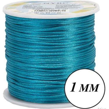 Imagem de Rolo de 100 Metros cordão fio de cetim r de rato linha pulseira macram
