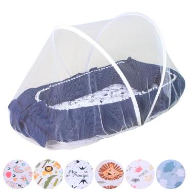 Imagem de Ninho Redutor de Berço com Mosquiteiro Tela Protetora Bebê Menina Meni