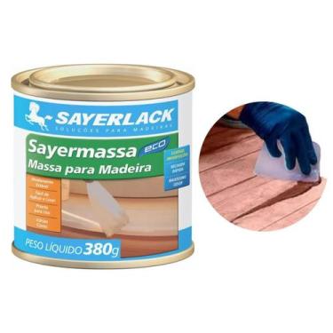 Imagem de Massa Para Madeira Base Água Sayermassa 380g Sayerlack, Branco