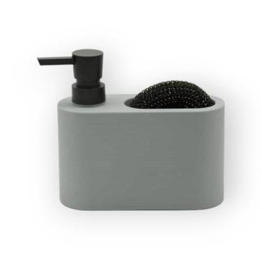 Imagem de Dispenser p/ detergente e esponja cinza Acqua Mood - Nobre