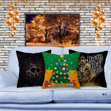 Imagem de Kit 3 Capas De Almofadas Natalinas Decoração Luxo - Gabi Flor, 10