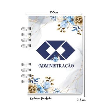 Imagem de Caderno A5 Administração Azul 15,5x21,5cm - Mel'art Papelaria Criativa