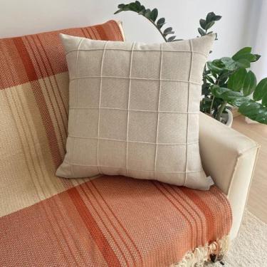 Imagem de Capa de Almofada Linho Square Areia 50cm - Andréia Carvalho Decoração