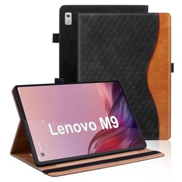 Imagem de Varohix Capa para Nook 22.9 cm Lenovo Tablet 2024 / Lenovo Tab M9 (TB-310FU) 2023 suporte multi-ângulo capa fólio couro PU com bolso para cartão Tab M9 capa, preta
