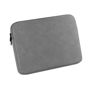 Imagem de Megoo Capa para laptop de 39.6 cm para Surface Laptop 7/6/5/4/3 39.6 cm, 38.1 cm-40.6 cm Samsung Galaxy/HP/Acer/Dell/Lenovo/Asus Capa de couro PU à prova de choque resistente à água (cinza escuro)