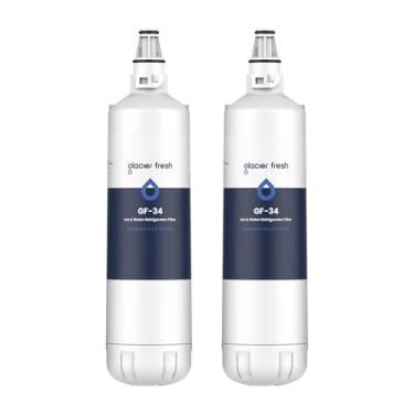 Imagem de GLACIER FRESH 7012333 Filtro de água para máquina de gelo, compatível com filtro de água Sub-Zero 7012333, substituição de filtro de água para máquina de gelo UC-15, Manitowoc K00374 (pacote com 2)
