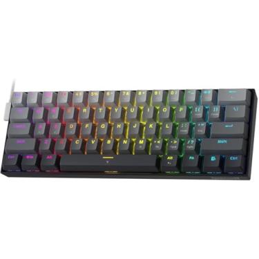 Imagem de Redragon Teclado para jogos K617 com interruptor magnético, acionamento rápido, teclado mecânico 60% com fio com taxa de pesquisa de 8K Hz (0,1 ms), interruptor personalizado de acionamento