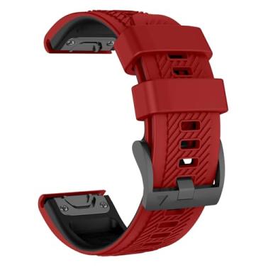 Imagem de MYSNBKN Pulseira de relógio de silicone macio de 22 mm compatível com Garmin Fenix 7 Pro/Fenix 6/Fenix 6 Pro/Fenix 5/Fenix 5 Plus/Forerunner 935/Forerunner 945/Approach S60 Smartwatch
