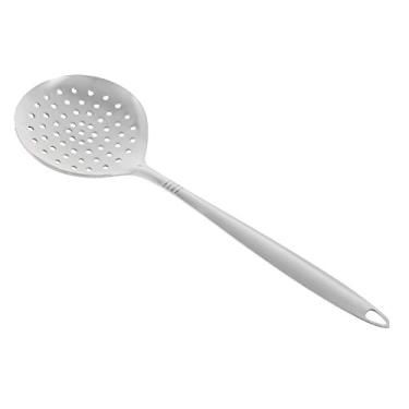 Imagem de Escumadeira de colher de aço inoxidável portátil - Utensílio de cozinha com concha de desnatação - Coador de cozinha de metal com alça